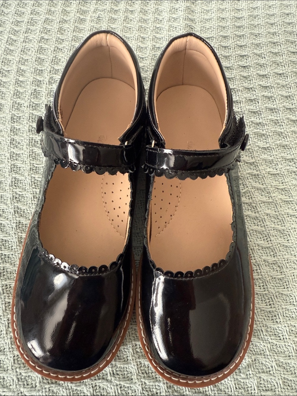 Elephantito Patent Leather Girls Black Mary Jane Shoes kids size 2 - Picture 2 of 8